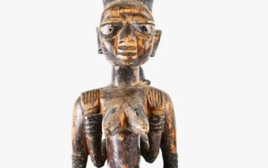 SENUFU CARVED WOOD MOTHER AND CHILD