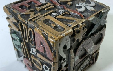 SHELDON ROSE MCM Alpha Sculpt Metal Typeset Cube