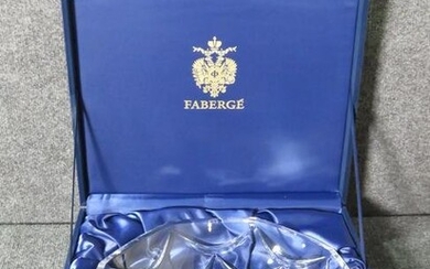 SIGNED BOXED FABERGE CRYSTAL BOWL