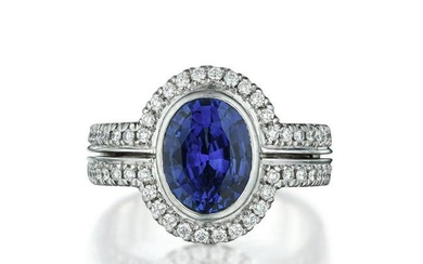 Sarosi 3.29-Carat Sapphire and Diamond Ring