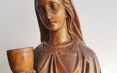 Sculpture, Saint Barbara - 70 cm (1) - Wood - 2nd half of the 18th, 1st half of the 19th century