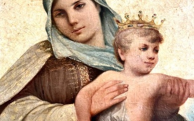 Scuola italiana (XIX) - Vergine con Bambino - NO RESERVE
