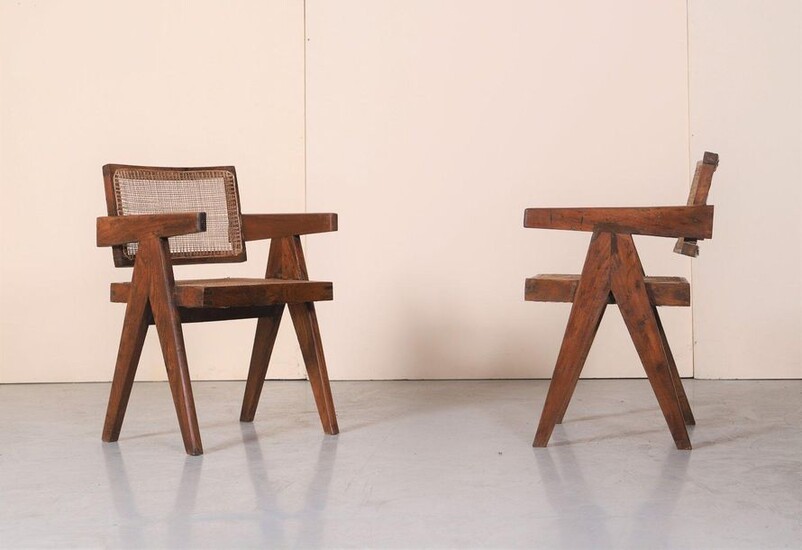 Set of two "Office Cane Elegant Chairs" by...