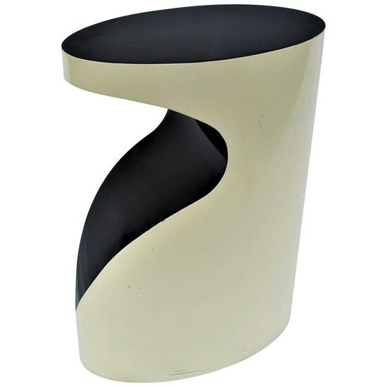 Side Table, Midcentury Designed, Special Shape, Painted