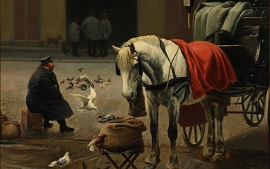 Simon Simonsen (b. Munich 1841, d. Copenhagen 1928) “Fra Banegaarden”. At the...