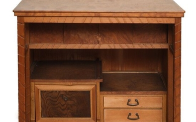 Small Cabinet - Bamboo, kiri, hinoki cypress, mulberry wood - Japan - Taisho - Early Showa