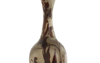 TABLISSEMENTS GALL (1904-1936) Vase ovode aplati long col ouvert en...
