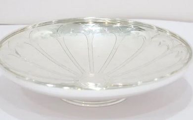 TIFFANY & CO. STERLING SILVER ANTIQUE FLOWER DESIGN FOOTED CANDY BOWL DISH