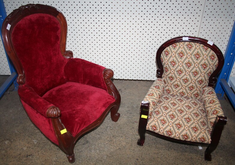 TWO VARIOUS DOLLS CHAIRS