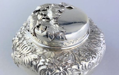 Tea caddy - .925 silver - George W. Shiebler - U.S. - Early 20th century