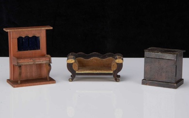 Three early pieces of dolls’ house furniture