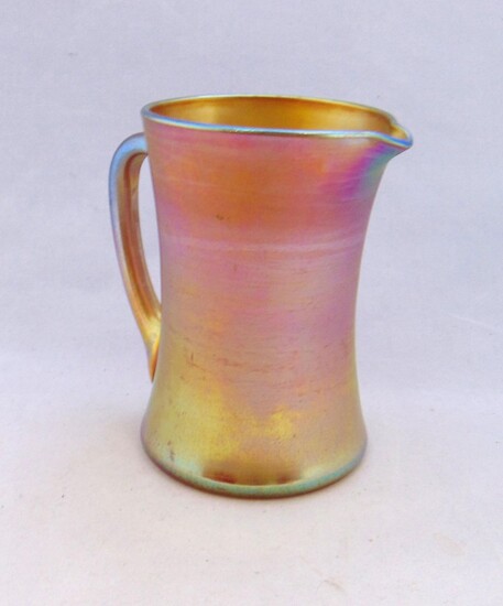 Tiffany Gold Favrile glass pitcher