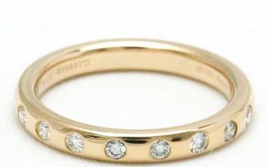 Tiffany Stacking Band Ring Elsa Peretti Pink Gold (18K) Fashion Diamond Band Ring Carat/0.16 Pink