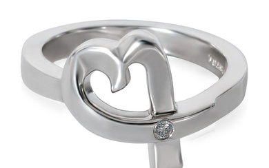 Tiffany & Co. Paloma Picasso Loving Heart Ring in Sterling Silver 0.02 CTW