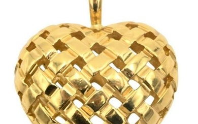 Tiffany & Company 18 Karat Yellow Gold Heart Pendant