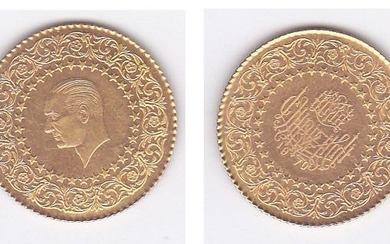 Turkey - 50 Kurus (3.50g) 1970 - Ataturk - Gold