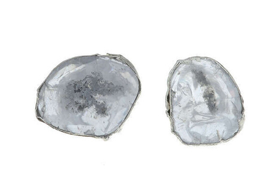 Twelve foil-backed diamond slices, total weight 0.8gms.