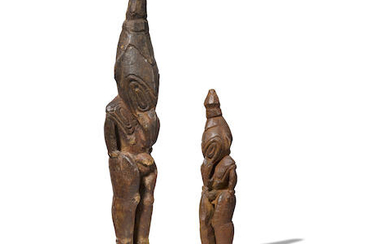 Two Ancestor Figures, Ramu River, Papua New Guinea