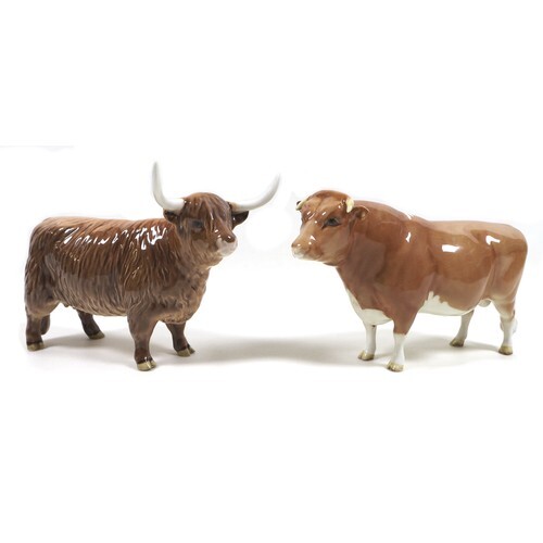 Two Beswick Bulls, comprising a 'Guernsey Bull Ch. "Sabrina'...