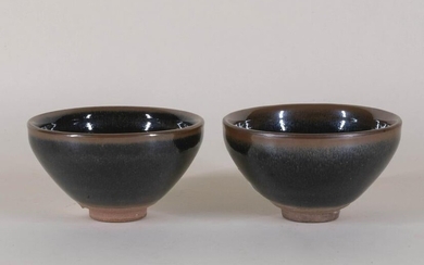 Two Jian Ware Style Tea Bowls