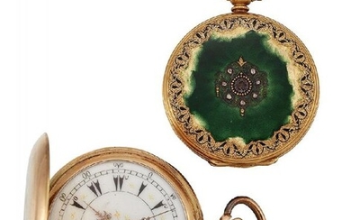 Two late 19th century Swiss gold hunter...