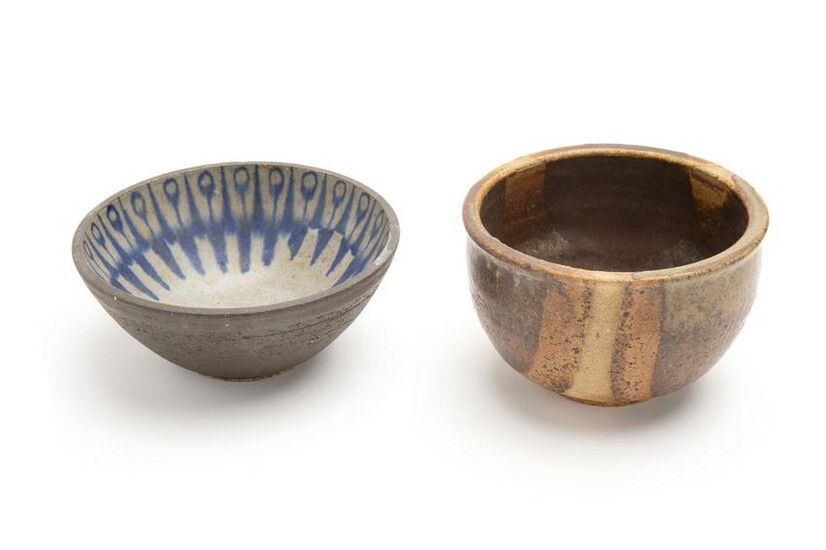 Two small pottery bowls