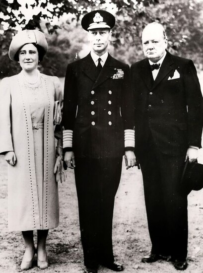 UPI - (x2) Wiston Churchill with King George VI, Queen Elizabeth, with Stalin, 1940/1942