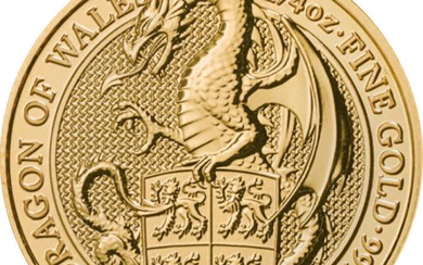 United Kingdom - 25 Pounds 2017 Red Dragon of Wales - ¼ oz - Gold