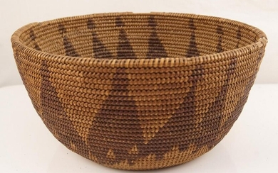 Unusual polychrome "Teepee" Calif basket