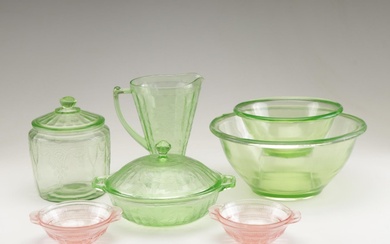 Uranium Glass Collection Features Hemingray Glass Co. Kitchen Bowls, 1870-1880