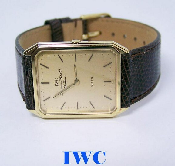 Vintage 14k Yellow Gold IWC SHAFFHAUSEN Quartz Watch