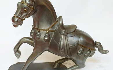 Vintage Chinese Pewter Horse