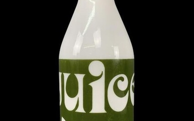 Vintage Egiciu Milk Glass Apple Juice Bottle