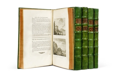 Voyage pittoresque... de Naples et de Sicile. Paris, 1781-1786. Vélin vert ép. EO, 1er tirage, Saint-Non, Jean-Claude Richard, abbé de