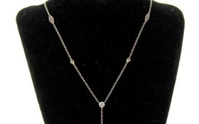 WOW 18k White Gold & Diamond Satoire Chain Necklace