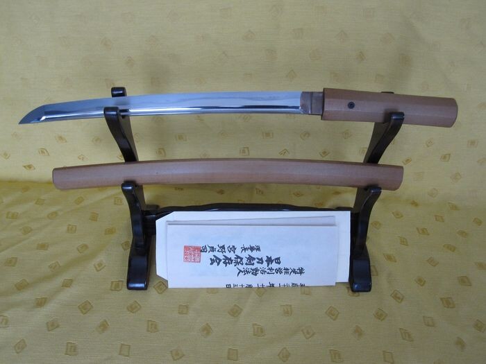 Wakizashi - Tamahagane - Japanese sword, NHTK - Yamato no kami Yoshimichi - Japan - Edo Period (1600-1868)