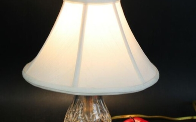 Waterford crystal lamp on brass base