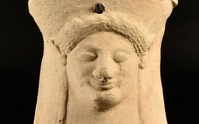 Western Greek Terracotta Votive Head, ex Cahn