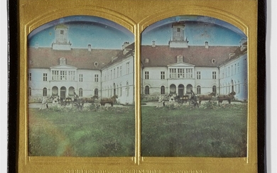 Wilhelm Schneider, Vierergespann vor einem Schlosseingang
