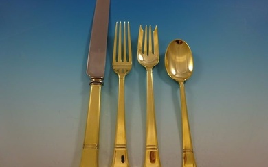 Windham Gold by Tiffany and Co. Sterling Silver Flatware Set Service Vermeil