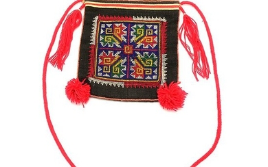 Yao Mien Thai Hand Embroidered Textile Shoulder Bag.