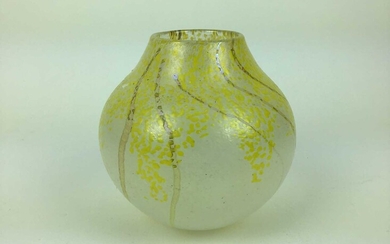 Yellow Art Glass vase