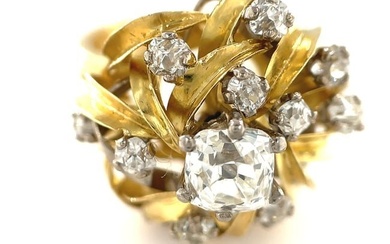 Yellow Gold Multi Stone Diamond Ring