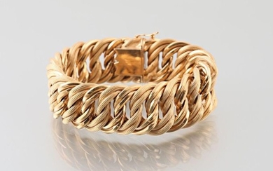 Yellow gold bracelet 750 thousandths, amatie chain link,...