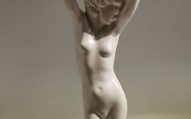 Zsigmond Kisfaludi Strobl (1884-1975) - Signed on the bottom - "Birth of Venus" - Large nude ceramic figurine - 40 cm