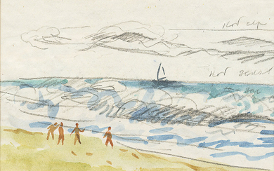 Тырса Николай Андреевич, На берегу моря (двухсторонний рисунок)