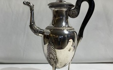 1 Coffee pot Empire period silver old stamp...