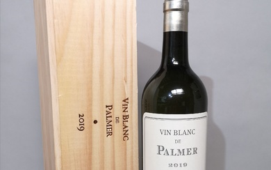 1 bouteille Vin blanc de PALMER - Margaux 2019. En coffret individuel.