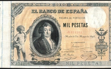 1 de mayo de 1895. 1.000 pesetas