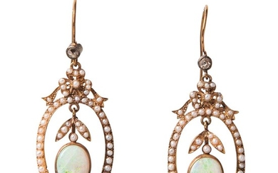 15kt Gold and Opal Earrings